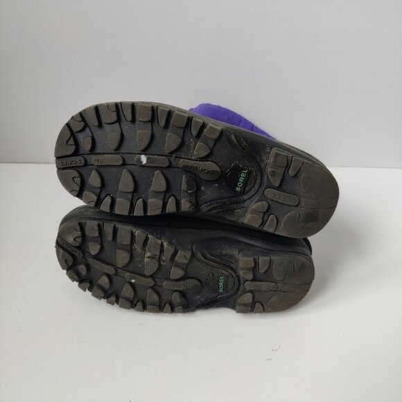 Sorel Unisex Kids Youth Super Trooper Snow Boots Size 3 Purple Black - Picture 7 of 9